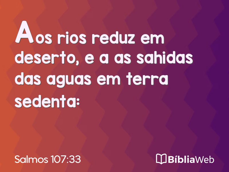 Salmos 107:33 em imagem para compartilhar