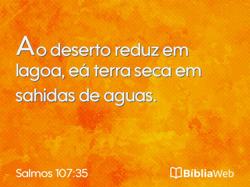 Salmos 107:35 em imagem para compartilhar