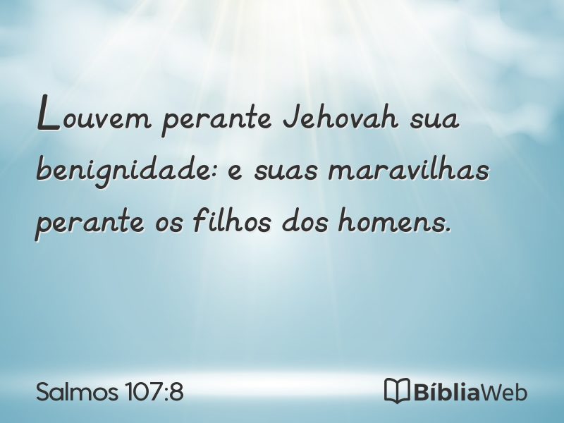 Salmos 107:8 em imagem para compartilhar