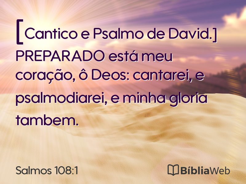 Salmos 108:1 em imagem para compartilhar