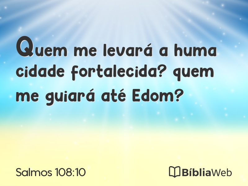 Salmos 108:10 em imagem para compartilhar