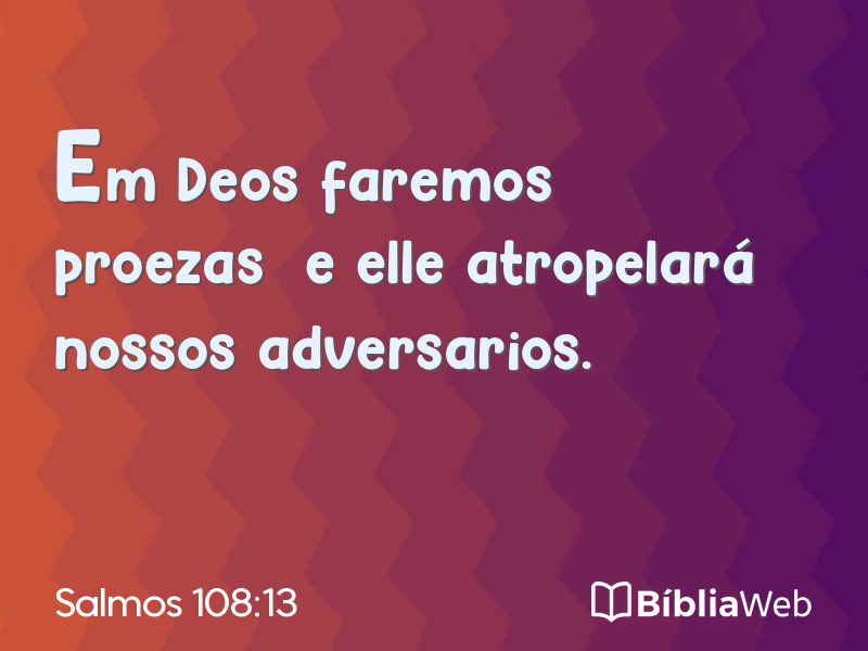 Salmos 108:13 em imagem para compartilhar