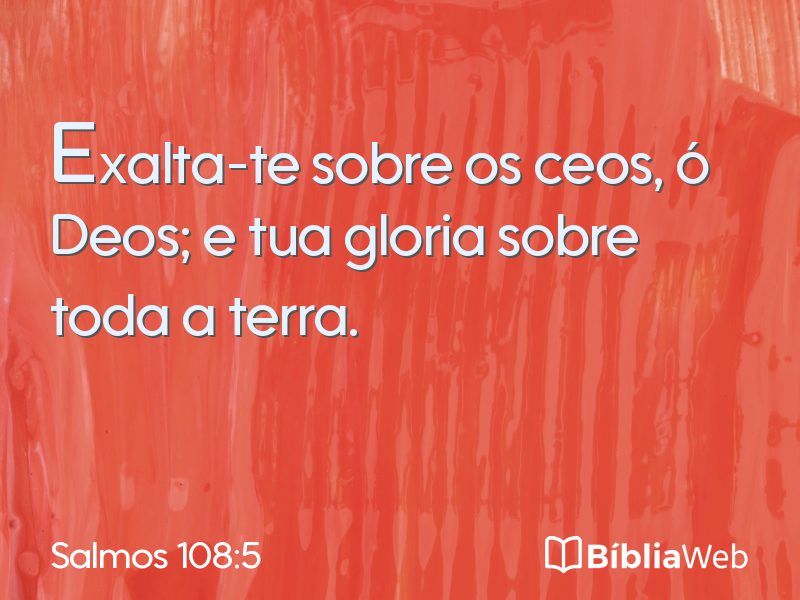 Salmos 108:5 em imagem para compartilhar