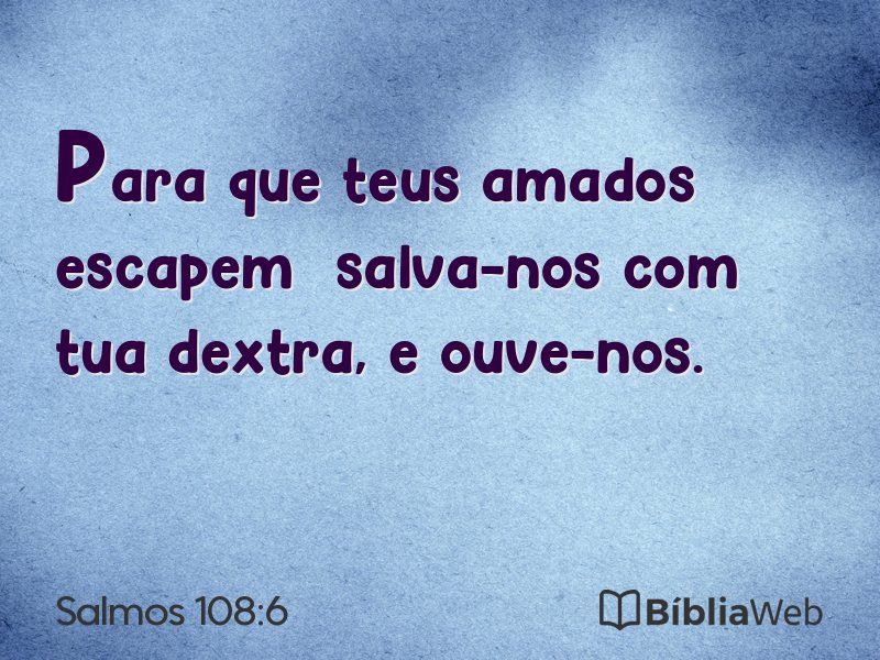 Salmos 108:6 em imagem para compartilhar