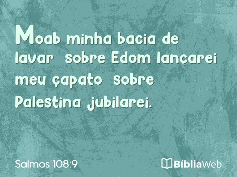 Salmos 108:9 em imagem para compartilhar