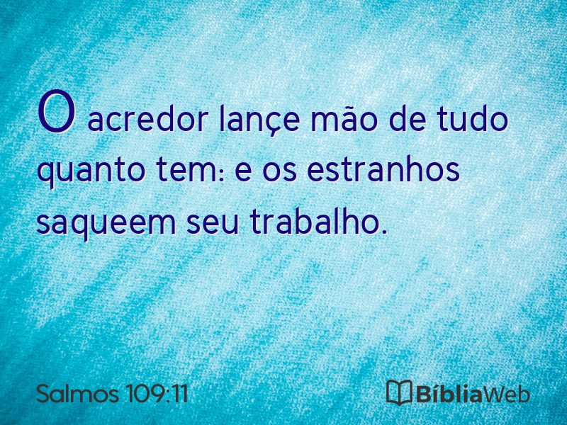 Salmos 109:11 em imagem para compartilhar