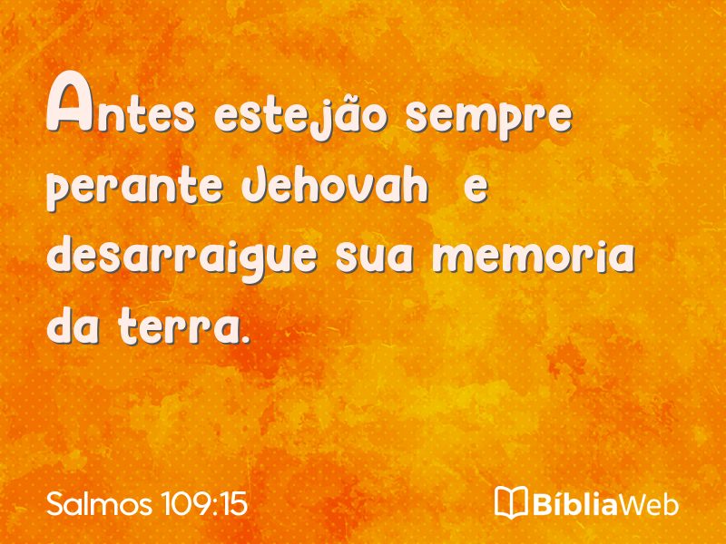 Salmos 109:15 em imagem para compartilhar