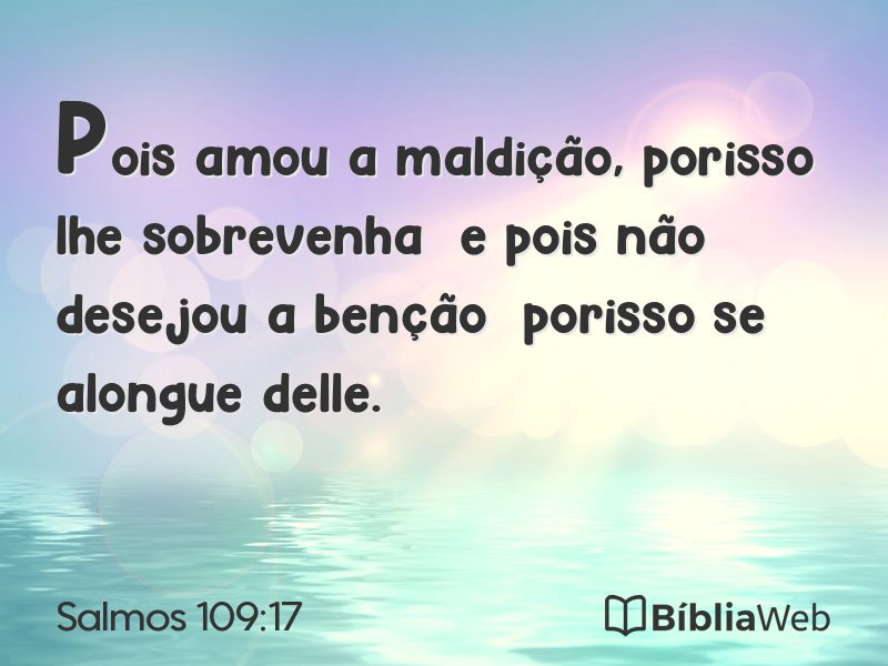 Salmos 109:17 em imagem para compartilhar