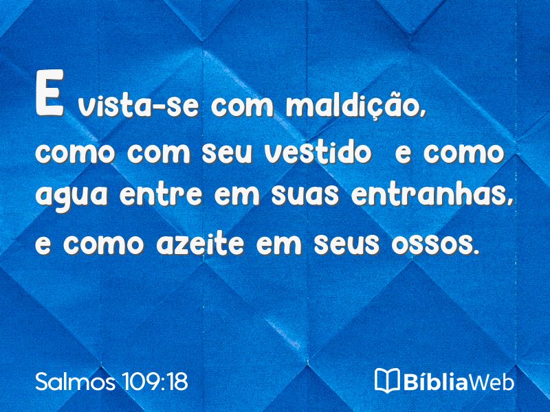 Salmos 109:18 em imagem para compartilhar