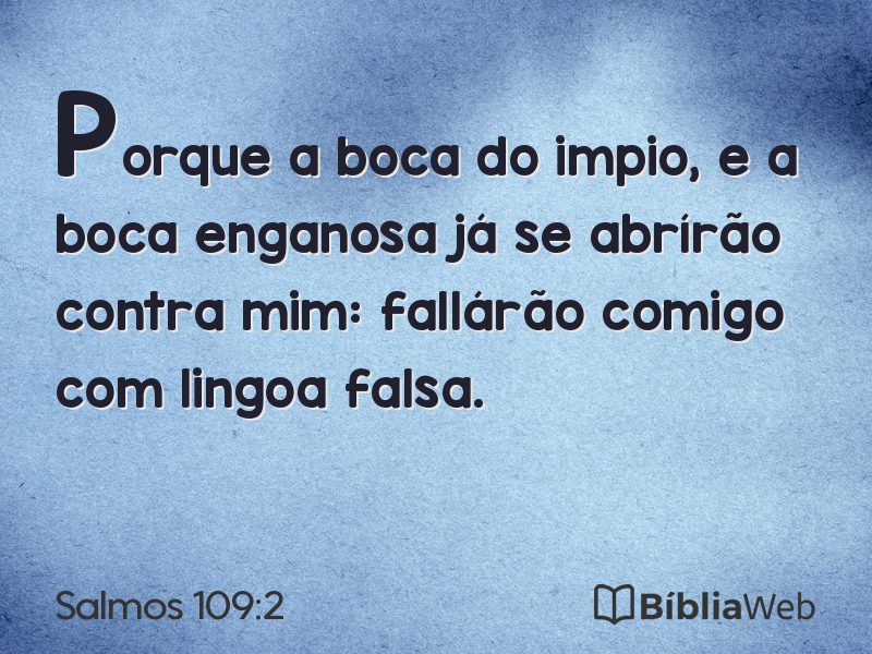 Salmos 109:2 em imagem para compartilhar