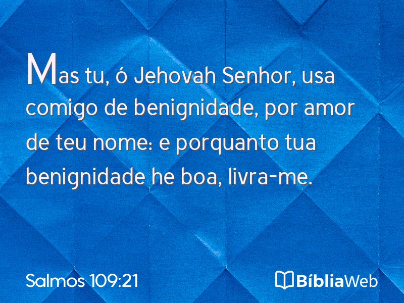 Salmos 109:21 em imagem para compartilhar