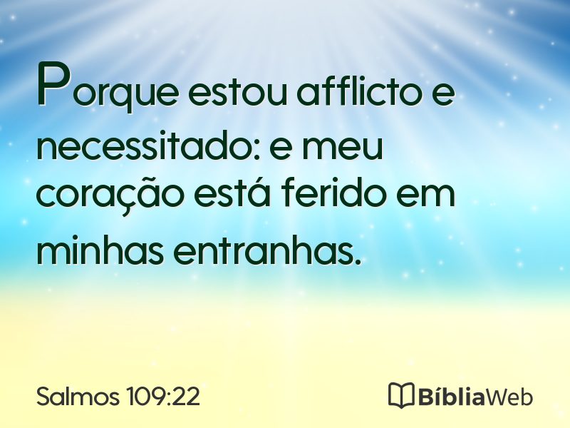 Salmos 109:22 em imagem para compartilhar