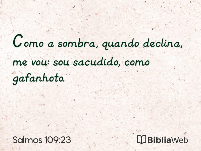 Salmos 109:23 em imagem para compartilhar