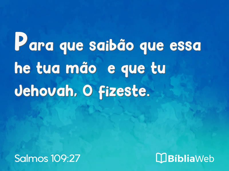 Salmos 109:27 em imagem para compartilhar