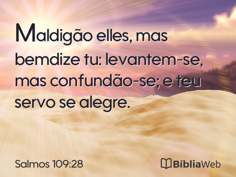 Salmos 109:28 em imagem para compartilhar