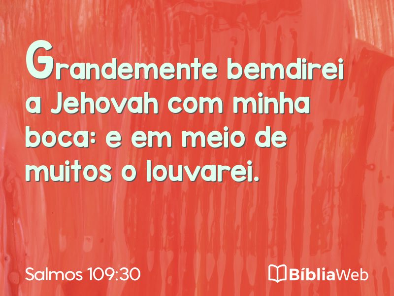 Salmos 109:30 em imagem para compartilhar