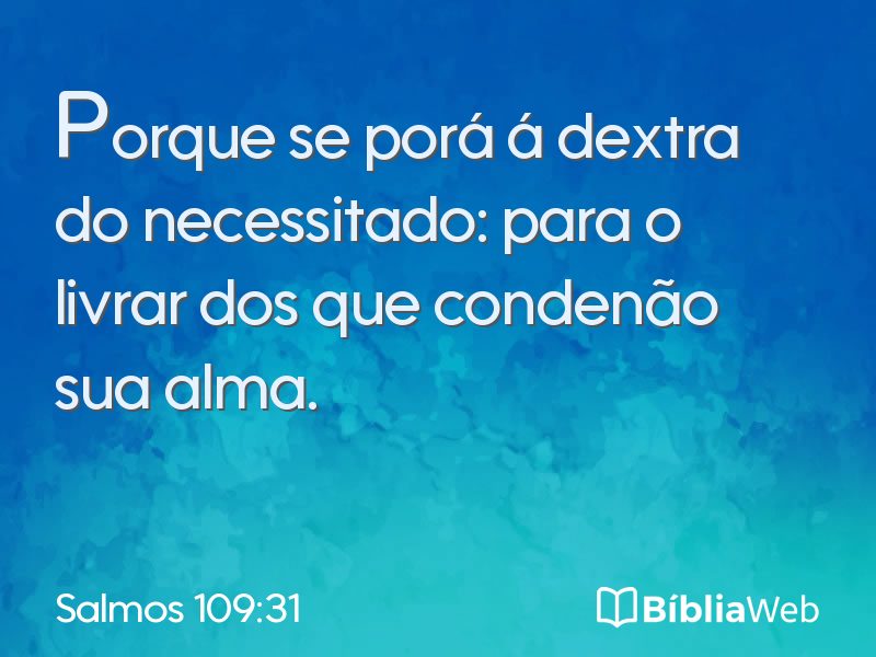 Salmos 109:31 em imagem para compartilhar