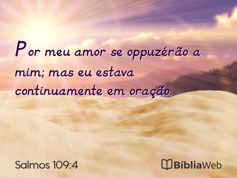 Salmos 109:4 em imagem para compartilhar