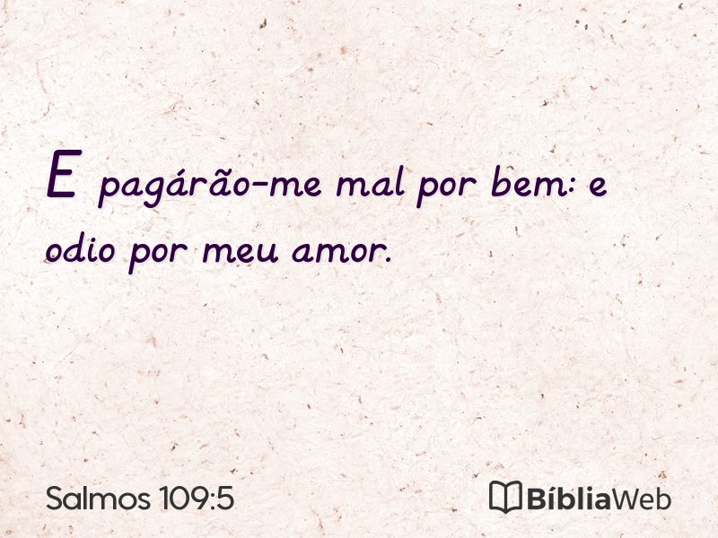 Salmos 109:5 em imagem para compartilhar