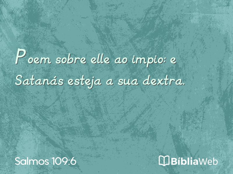 Salmos 109:6 em imagem para compartilhar