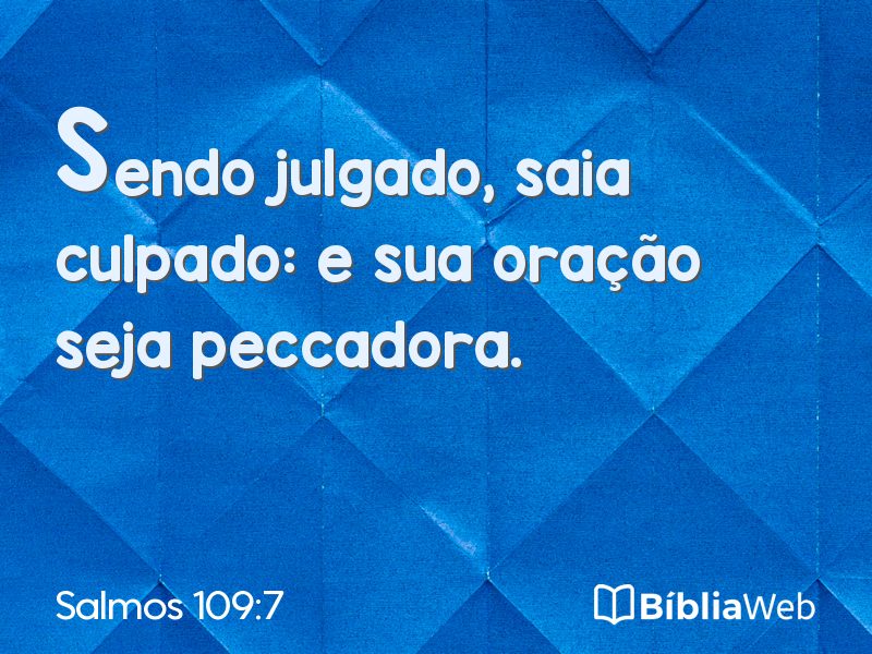 Salmos 109:7 em imagem para compartilhar