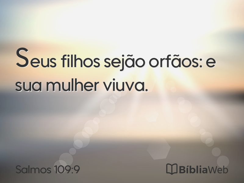 Salmos 109:9 em imagem para compartilhar