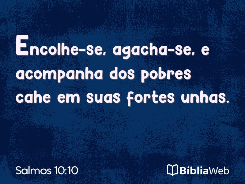 Salmos 10:10 em imagem para compartilhar