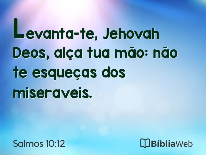 Salmos 10:12 em imagem para compartilhar