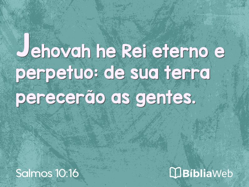 Salmos 10:16 em imagem para compartilhar