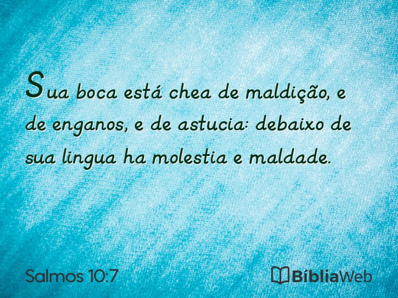 Salmos 10:7 em imagem para compartilhar