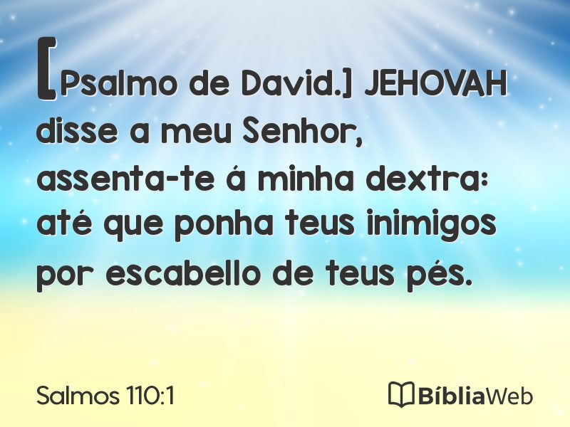 Salmos 110:1 em imagem para compartilhar