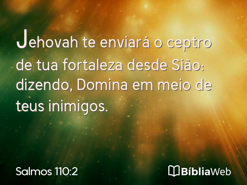 Salmos 110:2 em imagem para compartilhar