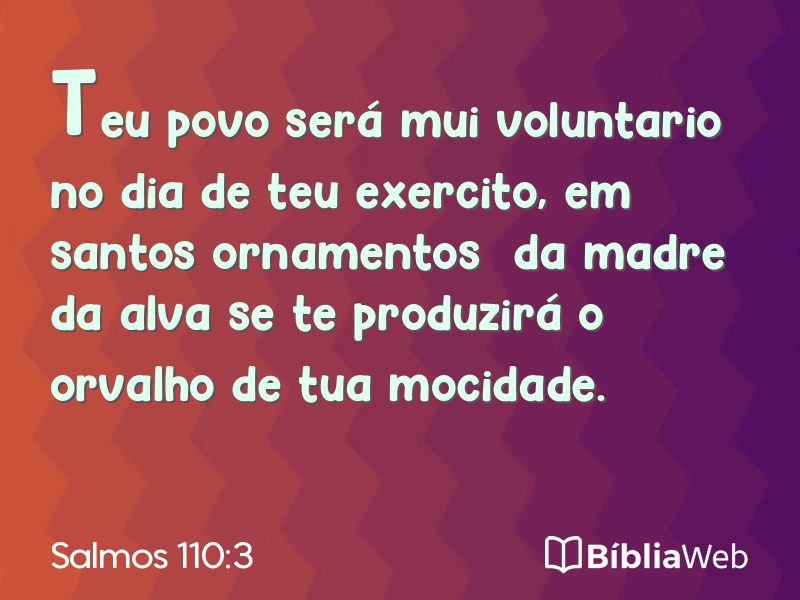 Salmos 110:3 em imagem para compartilhar