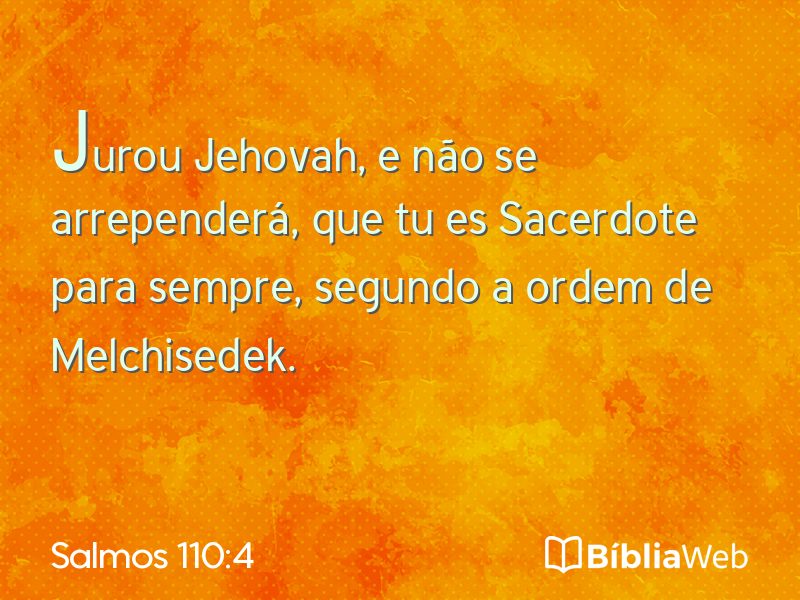 Salmos 110:4 em imagem para compartilhar