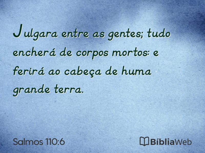 Salmos 110:6 em imagem para compartilhar