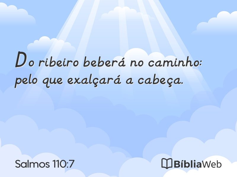 Salmos 110:7 em imagem para compartilhar