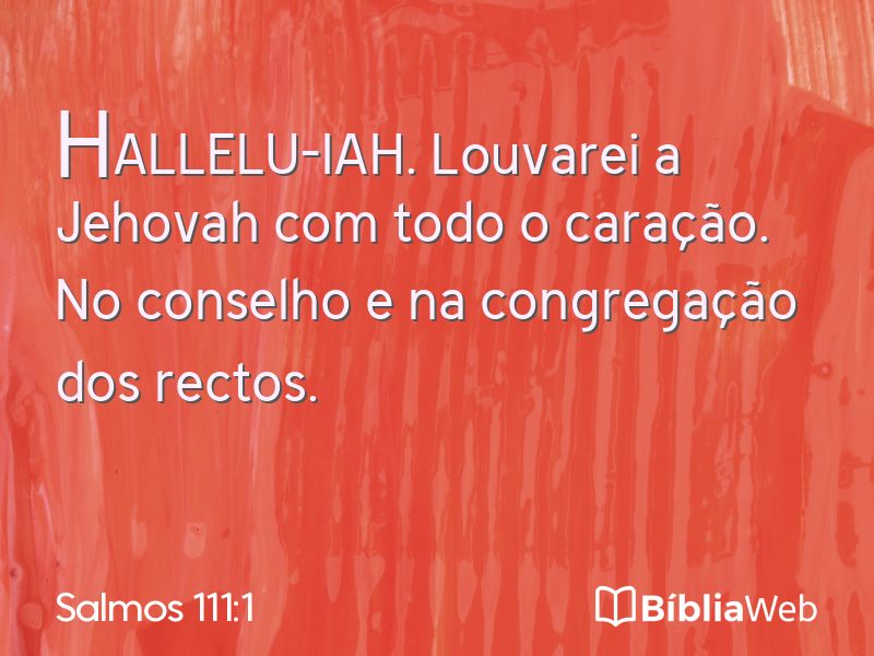 Salmos 111:1 em imagem para compartilhar