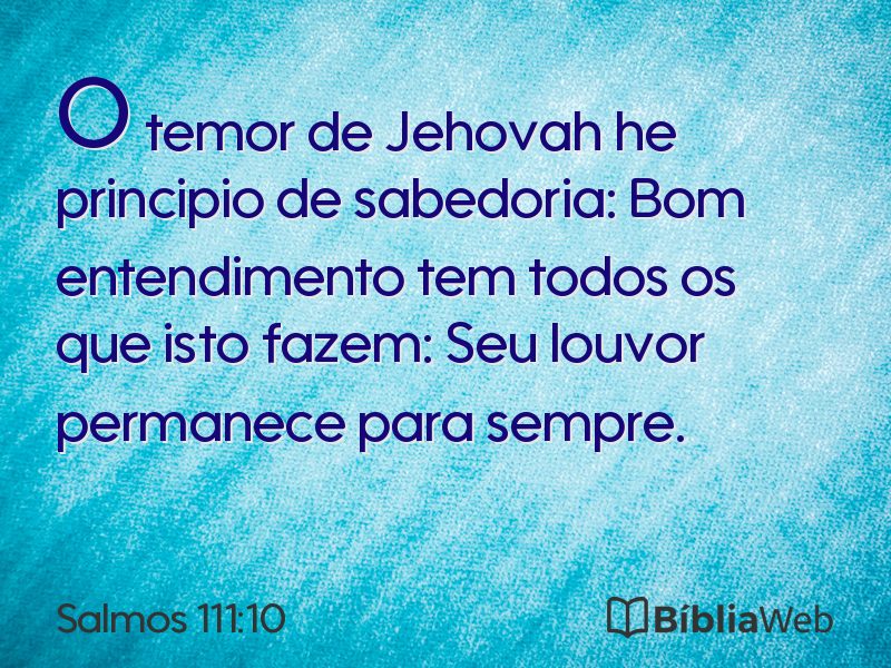 Salmos 111:10 em imagem para compartilhar