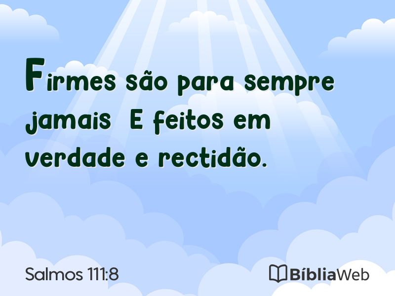 Salmos 111:8 em imagem para compartilhar