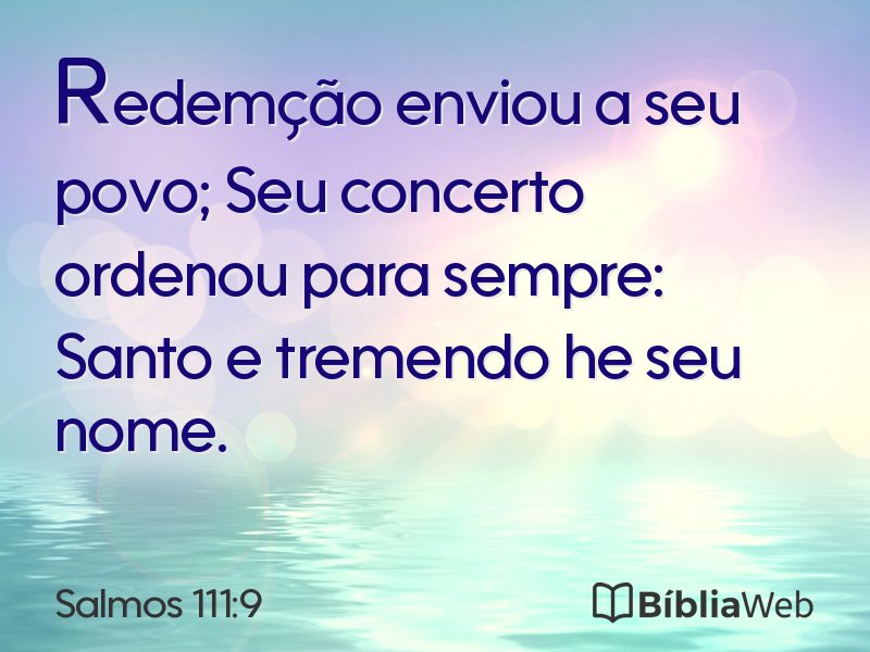 Salmos 111:9 em imagem para compartilhar
