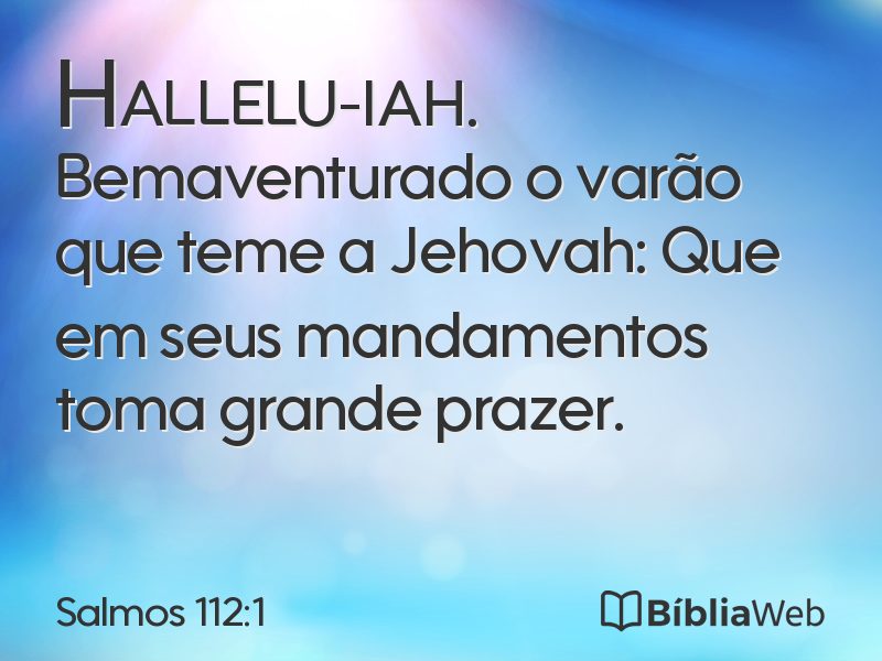Salmos 112:1 em imagem para compartilhar