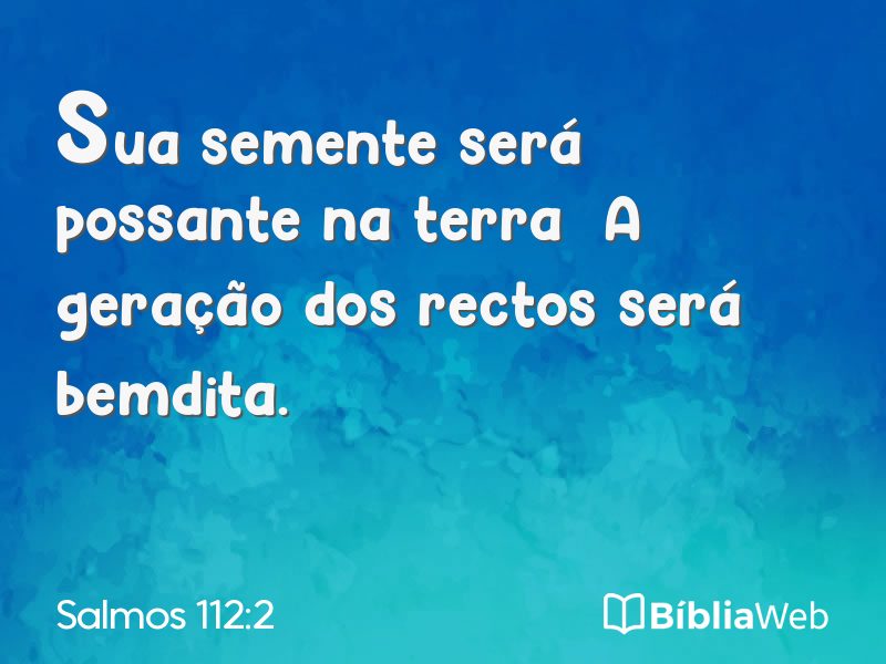 Salmos 112:2 em imagem para compartilhar