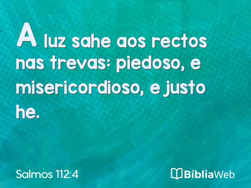 Salmos 112:4 em imagem para compartilhar