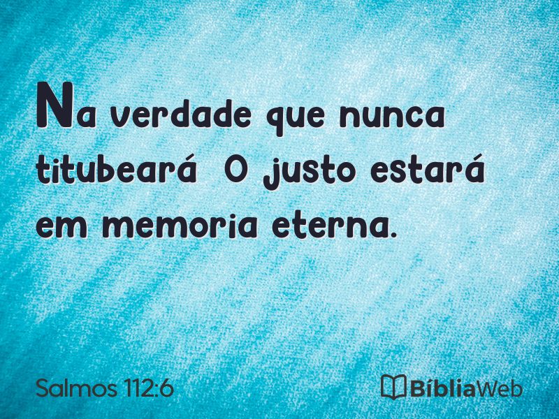 Salmos 112:6 em imagem para compartilhar