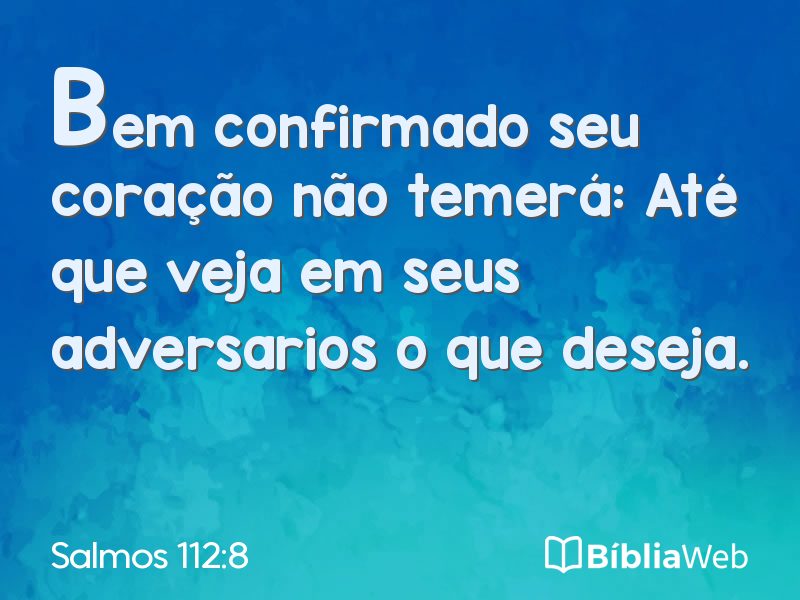 Salmos 112:8 em imagem para compartilhar