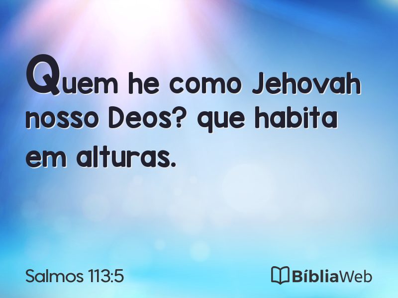 Salmos 113:5 em imagem para compartilhar