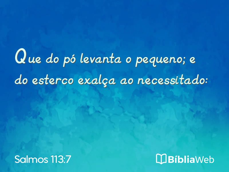 Salmos 113:7 em imagem para compartilhar