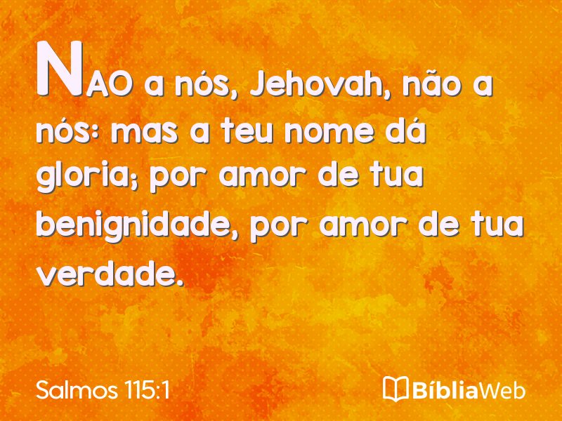 Salmos 115:1 em imagem para compartilhar