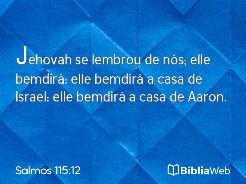 Salmos 115:12 em imagem para compartilhar
