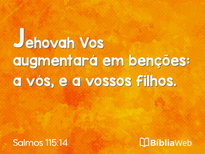 Salmos 115:14 em imagem para compartilhar